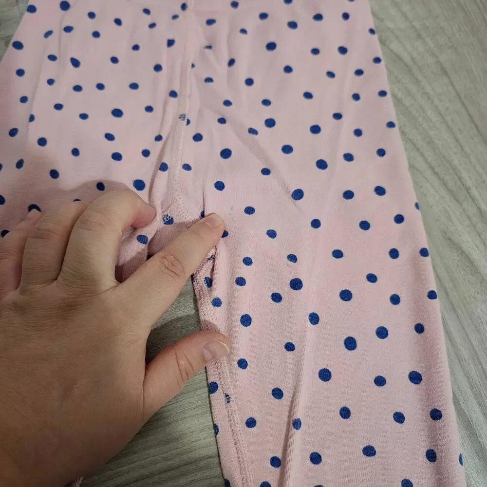 Hanna Andersson Pajama Set Pink Blue Dotted White Bunny Rabbit Easter Spring
